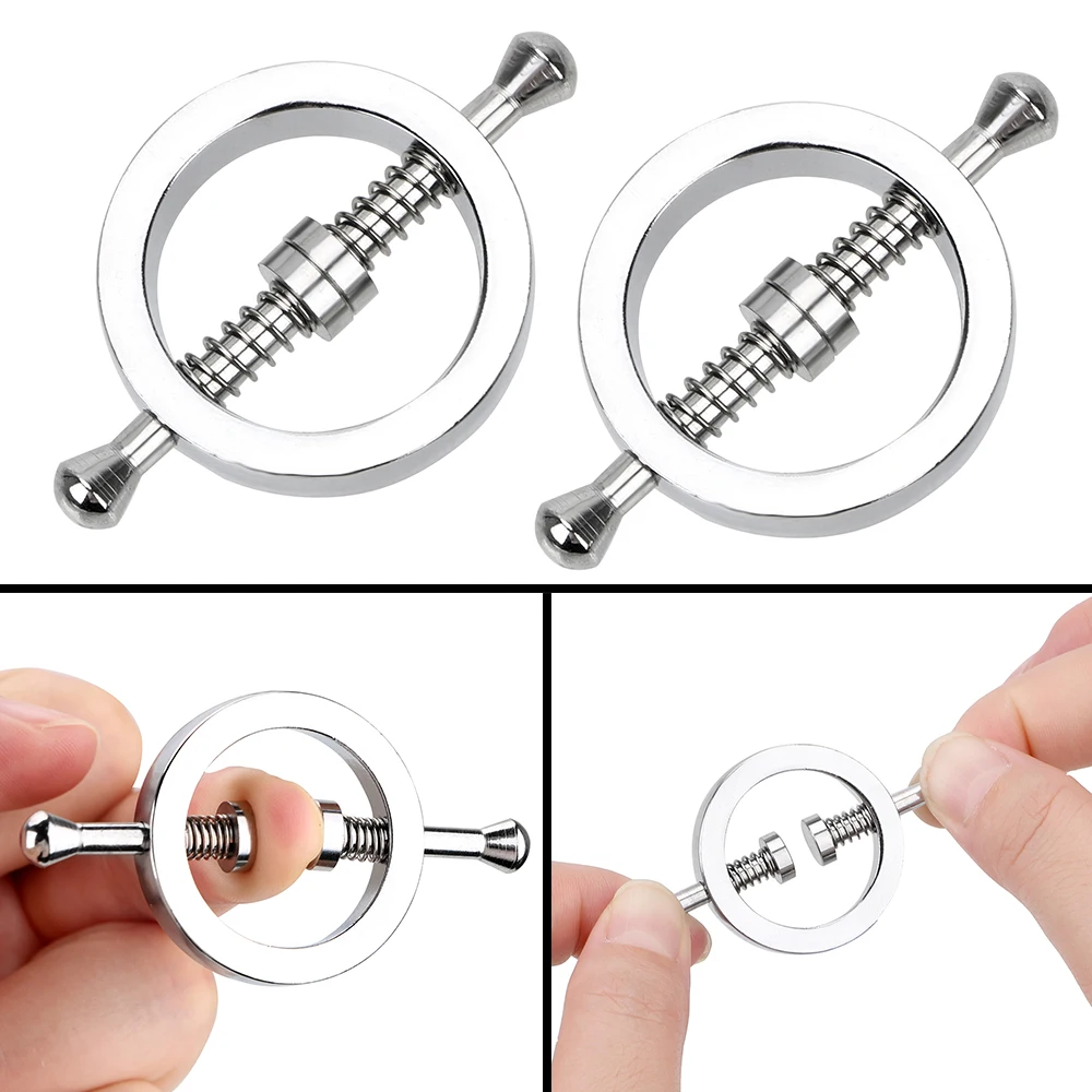 Metal Nipple Clamps Clitoral Clips Bondage Set Sex Toys For Women Couple Tools Adults Games Erotic Products Harness Accessories