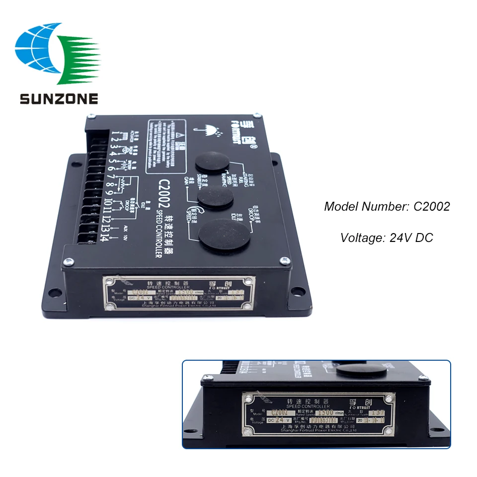 Imagem -02 - Regulador de Velocidade do Controlador de Velocidade das Peças Sobresselentes C2002 Fortrust do Gerador Diesel