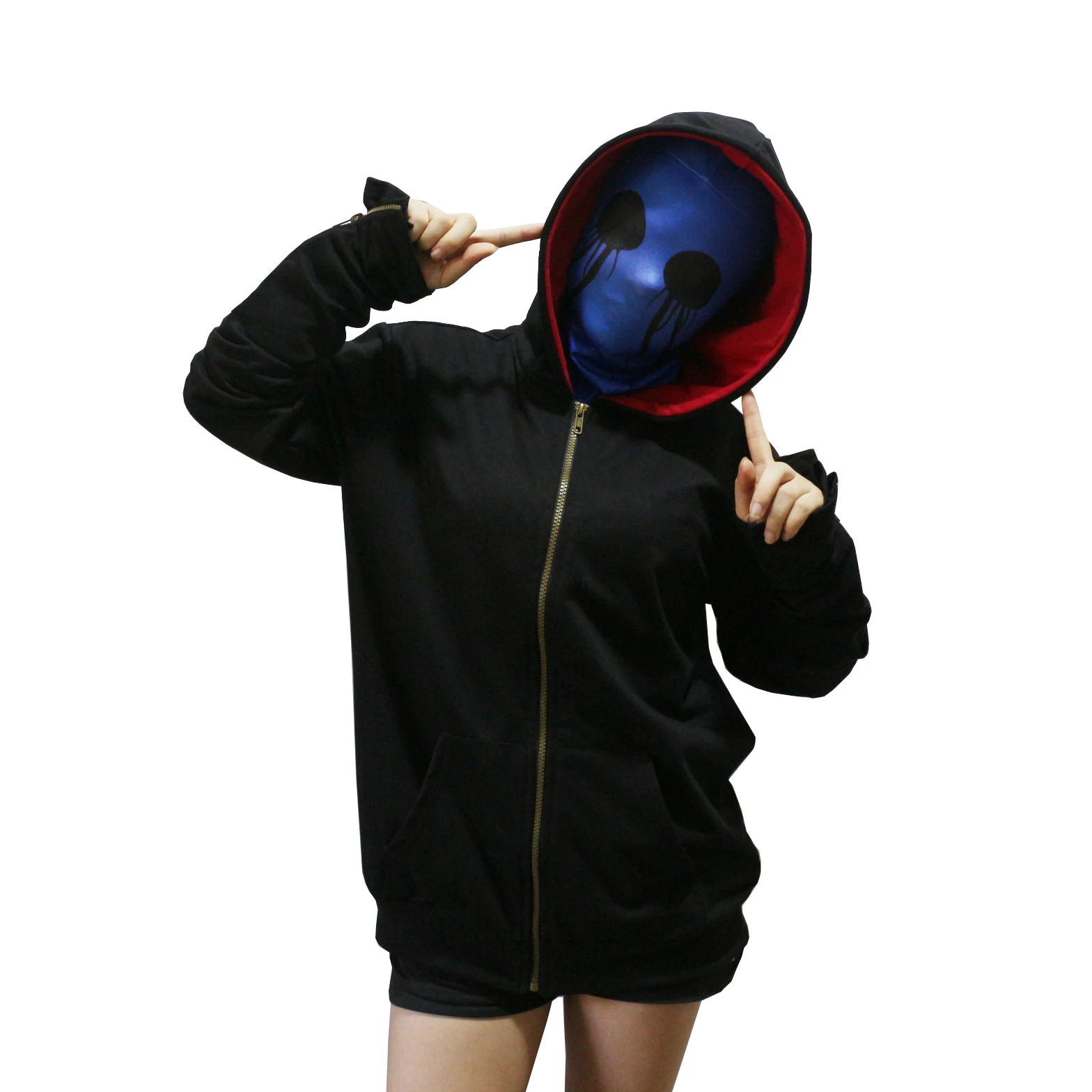 Creepyasta Eyeless Jack Hoodie Womens Thicken Pullover Jacket Sweater Halloween Costume Cosplay