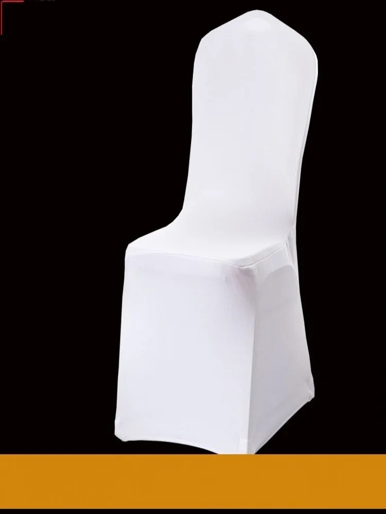 Wholesale Universal White Polyester Spandex Wedding Chair Covers for Weddings Banquet Folding Hotel Decoration Decor 100pcs/lot