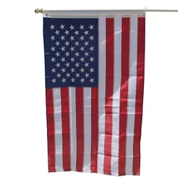 American Flag Embroidered Star with Brass Grommets, 210D Nylon Fabric, UV Protected, Wholesale