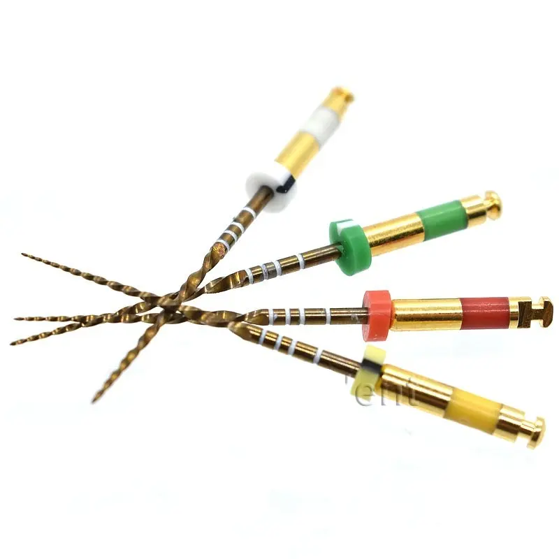 Limas giratorias doradas para el tratamiento del Canal radicular Endo, equipo de blanqueamiento Dental