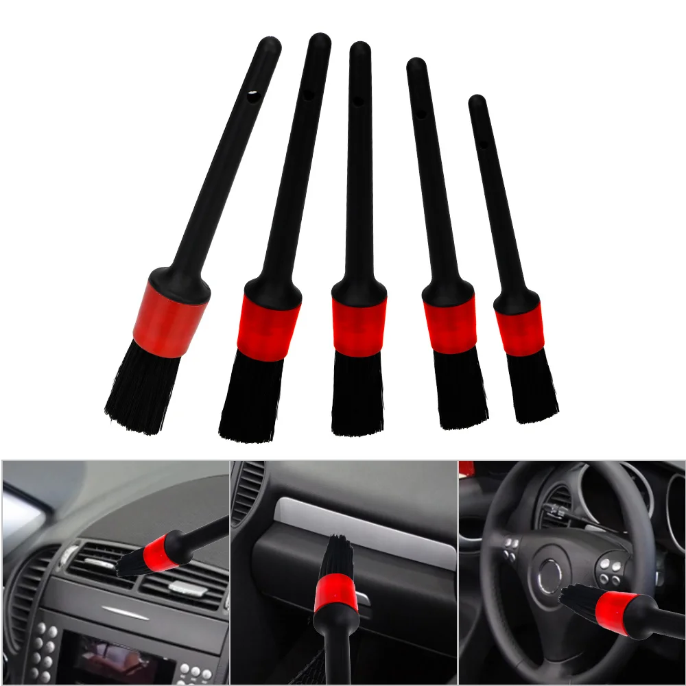

Car Cleaning Detailing Set Car Detailing Brush 5pcs Dashboard Air Outlet Clean Brush Tools Car Wash Accessories Auto Cleaning