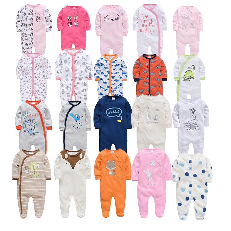 Honeyzone Ropa Bebe Recien Nacido Cute Bebe Pajamas Full Sleeve Baby Romper Newborn Infant Jumpsuit Print Overalls Clothes Set