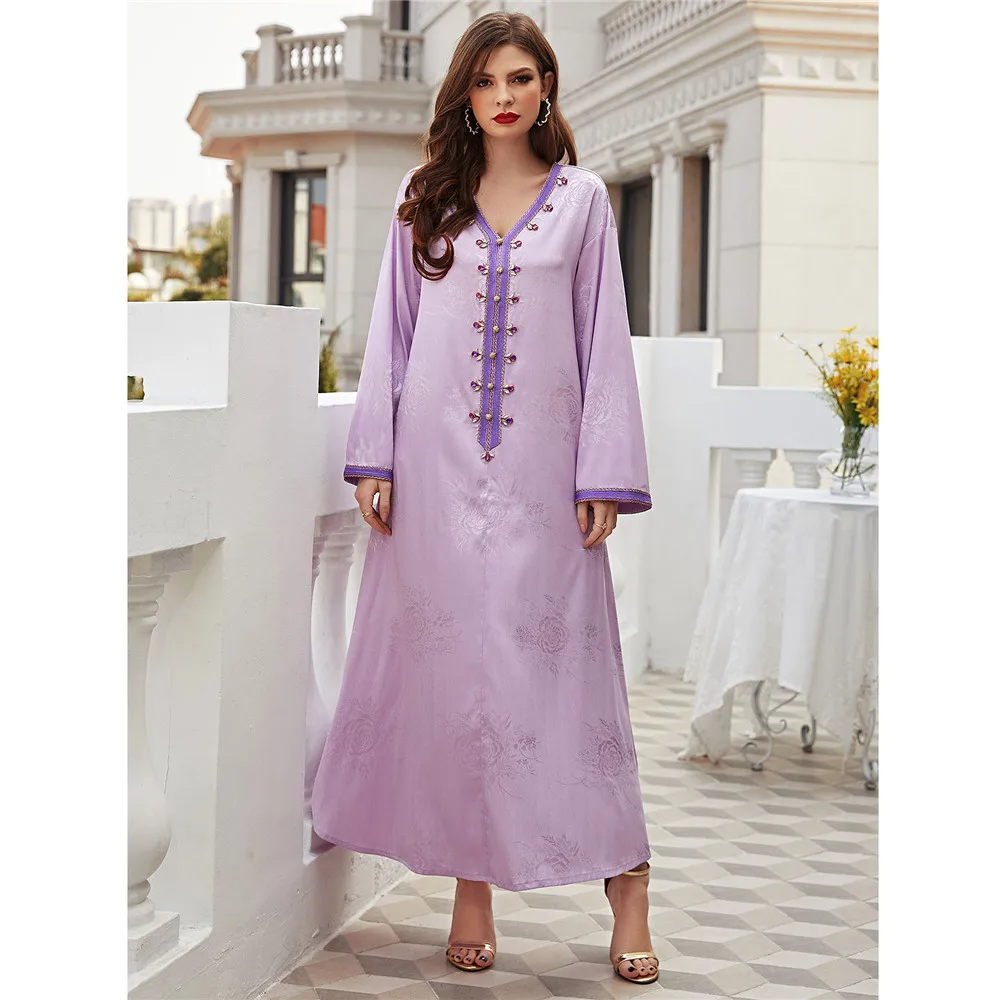 

Luxury Abayas Muslim Islamic Arabic Kaftan Women Hijab Dress Eid Ramadan Middle East Turkey Maxi Robe Dubai Party Evening Arabic