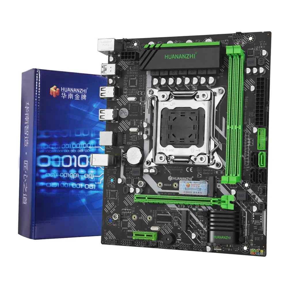 Famous brand motherboard on sale HUANANZHI X79 LGA2011 motherboard with CPU Intel xeon E5 2620 V2 RAM 8G DDR3 1600 REG ECC