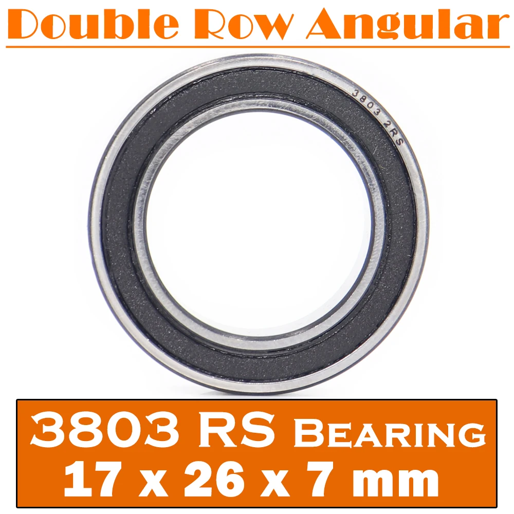 3803-2RS Bearing 17*26*7 mm ( 1 PC ) 3803 2RS Double Row Sealed 3803 RS Angular Contact Ball Bearings