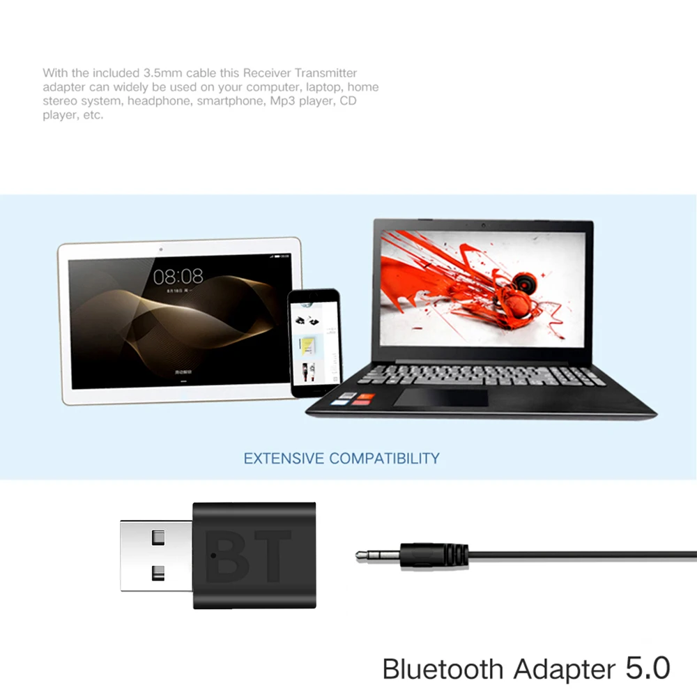 Mini 3.5mm Jack Bluetooth 4.0 Car Kit Wireless Music Stereo Audio Receiver Adapter Auto Bluetooth AUX for Car Radio MP3 PC