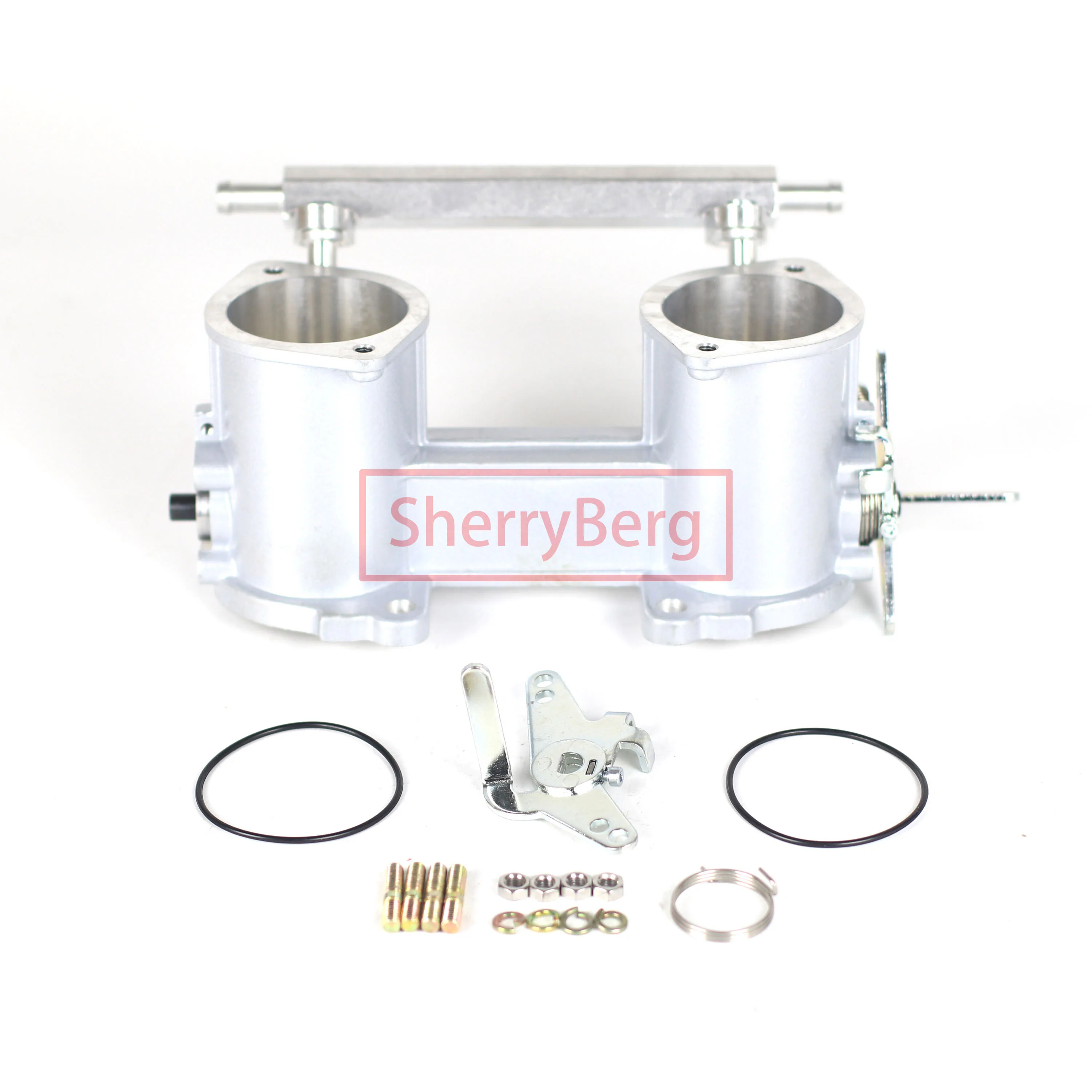 SherryBerg 50MM 50IDA TBS Throttle Bodies For Jenvey IDA Style Carb Carburetor 84mm Tall 50mm Rep. Weber & Dellorto W Fuel Rail