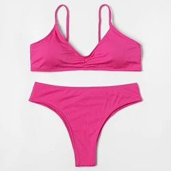 ZTVitality Bikini Sexy a coste Set 2023 nuovo arrivo reggiseno imbottito Push Up costume da bagno donna brasiliano estate Beachwear costumi da bagno solidi