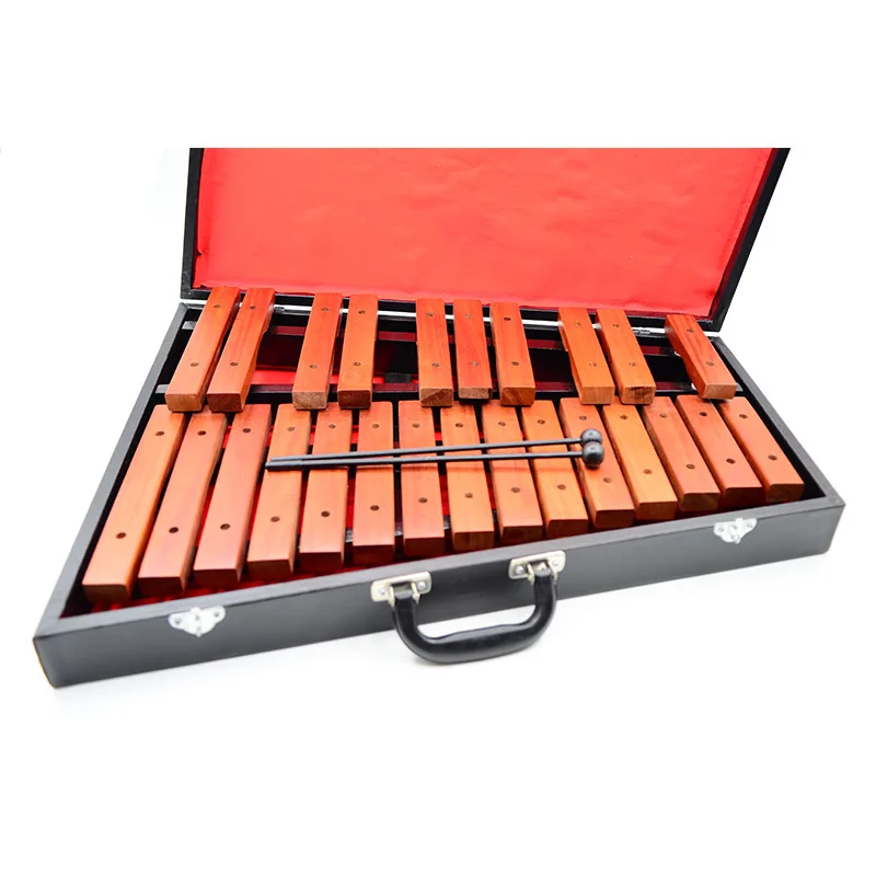 

25-tone mahogany xylophone percussion instrument hand percussion Orff music.