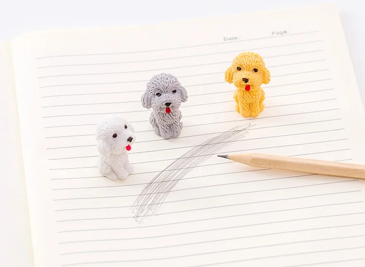 1 PCs cute Teddy dog eraser pencil eraser student stationery wholesale