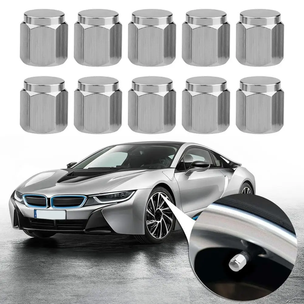 10pcs Universal  Chrome Copper Car Motorcycle Wheel Tire Valve Stem Caps Dust Covers Lid Truck Motorcycle Bike For TOYOTA HONDA