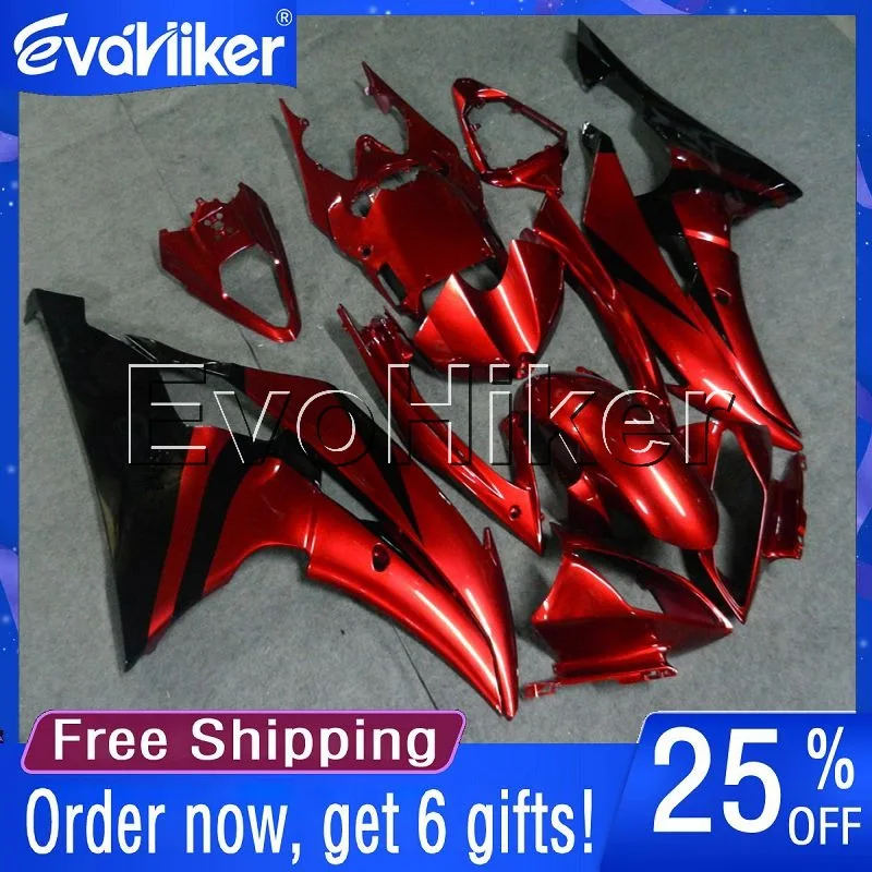 Custom motorcycle fairing for YZF-R6 2008 2009 2010 2011 2012 2013 2014 2015 2016 motorcycle bodywork kit red+gifts