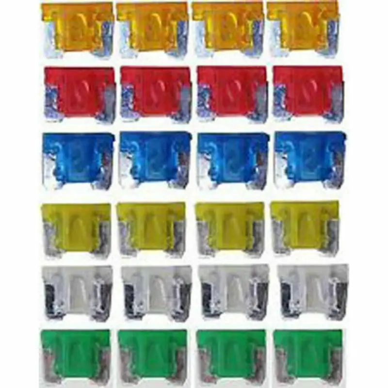 24pcs Micro Mini Blade Fuses Assorted Kit Set Car Auto Truck SUV Low Profile APS