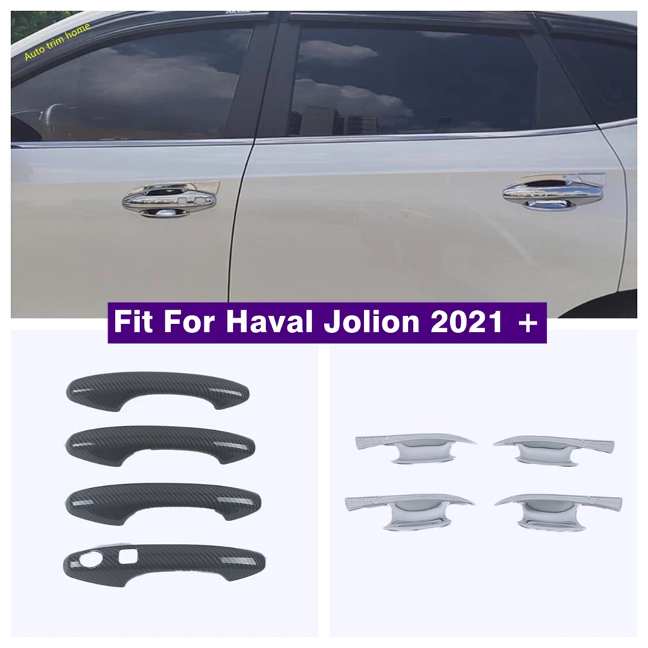 

Outer Side Door Pull Doorknob Handle & Bowl Decor Frame Cover Trim Fit For Haval Jolion 2021 2022 2023 2024 Accessories