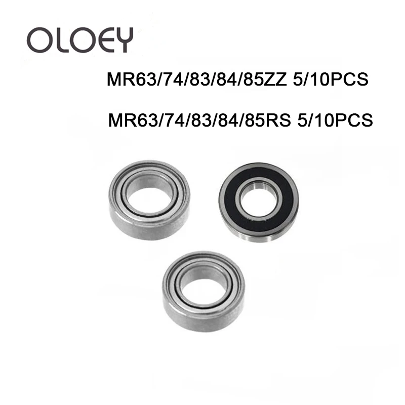 5/10pcs High Quality MR Series MR63ZZ rs MR74ZZ RS MR83z MR84rs MR85RS ZZ Miniature Model Bearing Metal Shielded Ball Bearings