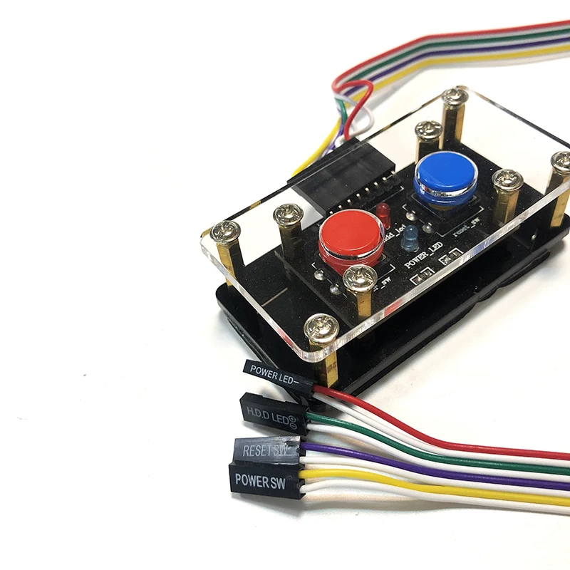 Desktop-Computer Schalter Kabel Netzschalter Kabel Taste Power/Reset-Taste Neustart LED Power mit kabel Adpter 50/ 100/200cm