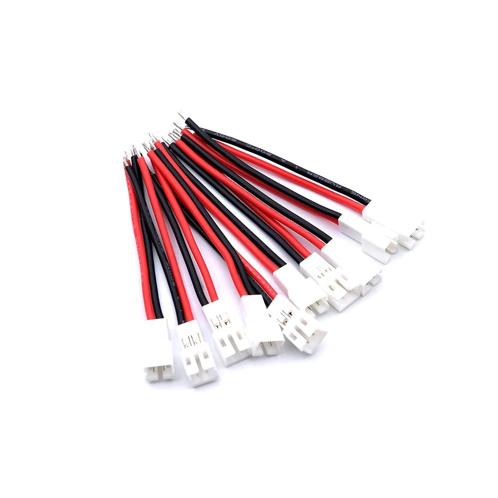 10 pces 5cm 24awg minúsculo whoop JST-PH 2.0 fêmea/macho plug cabo de silicone para ur65 us65 uk65 beta65 micro fpv zangão acessórios