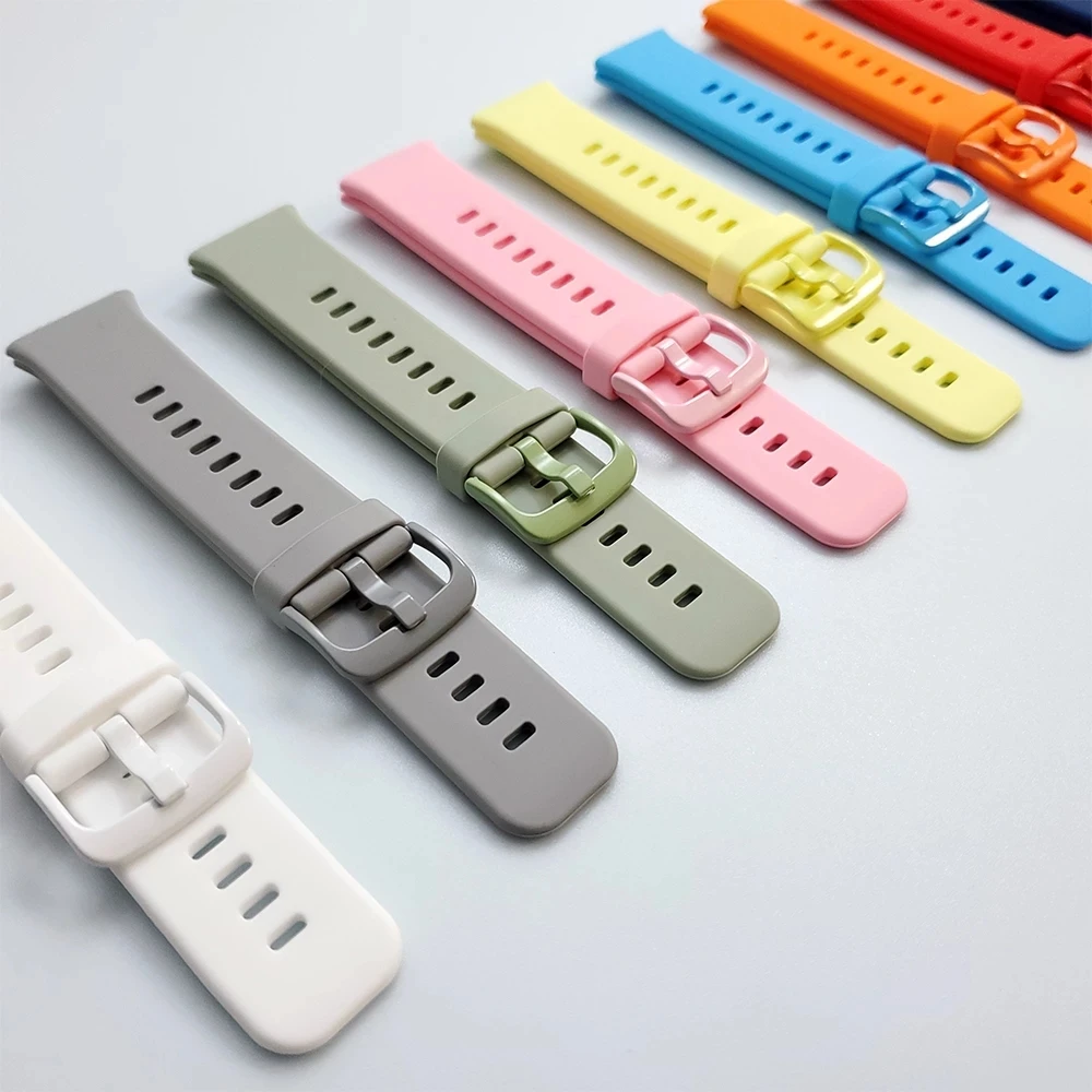 Correa de silicona suave para reloj Huawei, repuesto de pulsera colorida, deportiva