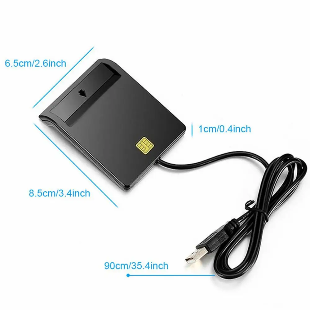 Wiisdatek USB 2.0 smart Card Reader memory for ID Bank EMV electronic DNIE dni citizen sim cloner connector adapter