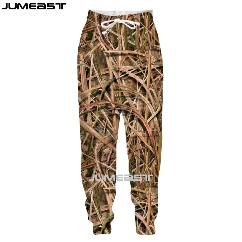 Jumeast Men Women 3D Reed Camouflage Hunting Oversized Streetwear  Casual Long Pants Sweatpants Fashion Spring Autumn Trousers