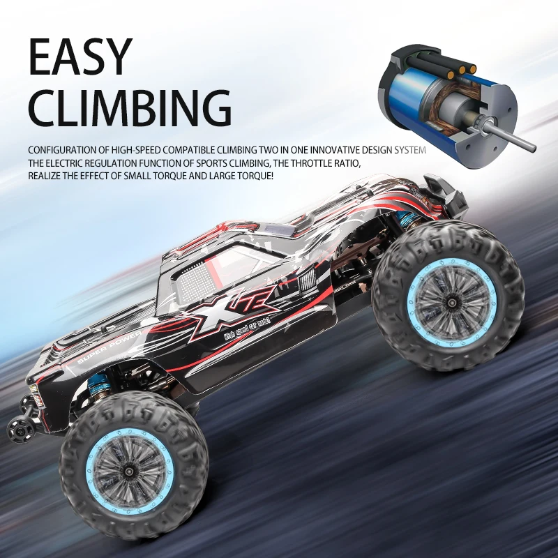 90KM/H High Speed RC Racing Car Alloy Brushless Motor Large Climbing Car Shock Absorber Waterproof Off Load Vehical Boy Toy Gift