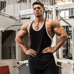 New Brand Mens Mesh Vest Bodybuilding Gym Clothing Muscle Workout Tank Top Musculation Fitness Sleeveless Singlets Shirt Men