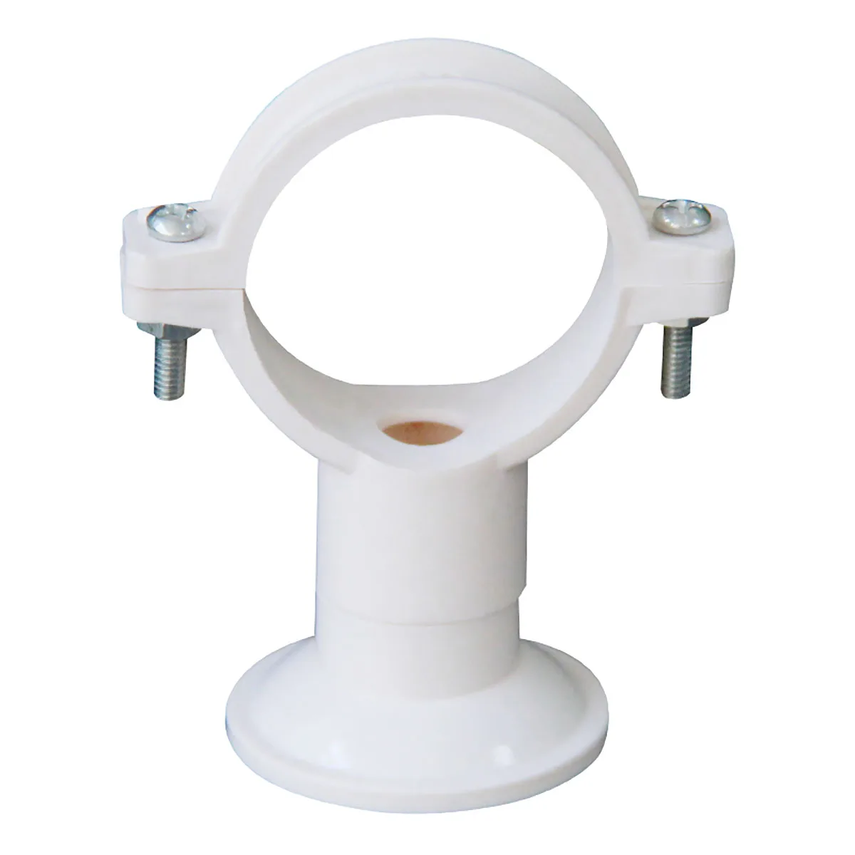 White PVC Pipe Clamp 20,25,32,40mm Plastic Pipe Clip Tube Holder O-Type & Hook-Type Metric Solvent Weld Extend Length With Pipe