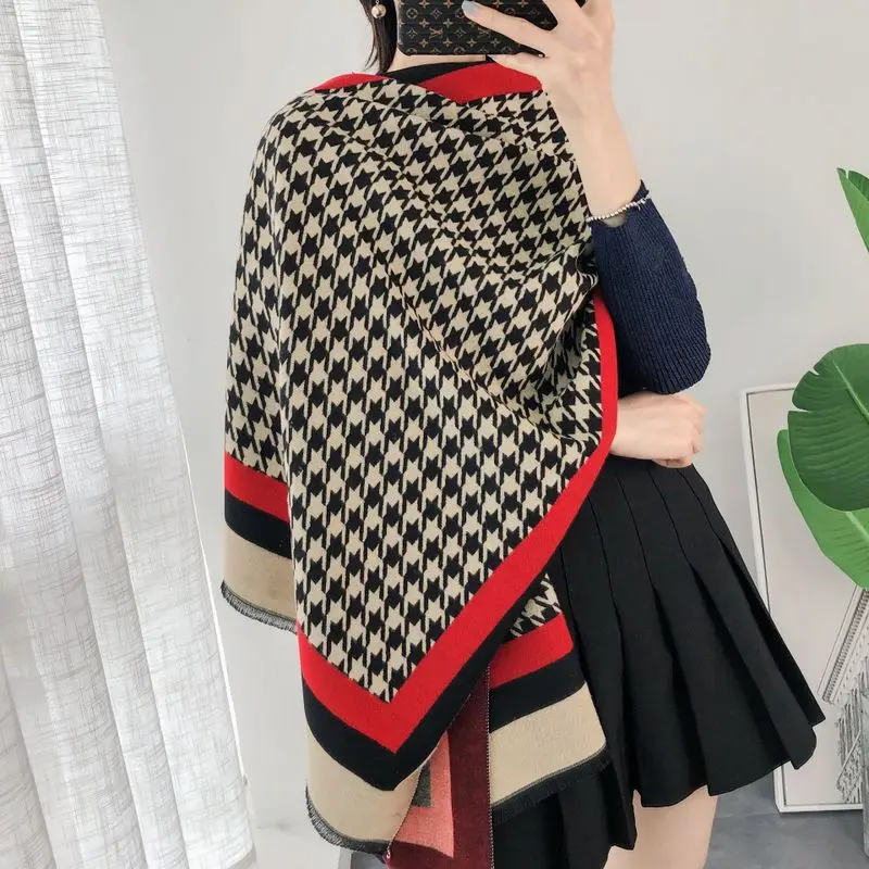 

2024 Brand Women Foulard Cashmere Scarf Winter Pashmina Warm Shawls And Wraps Lady Print Thick Blanket Neck Scarves Bufanda