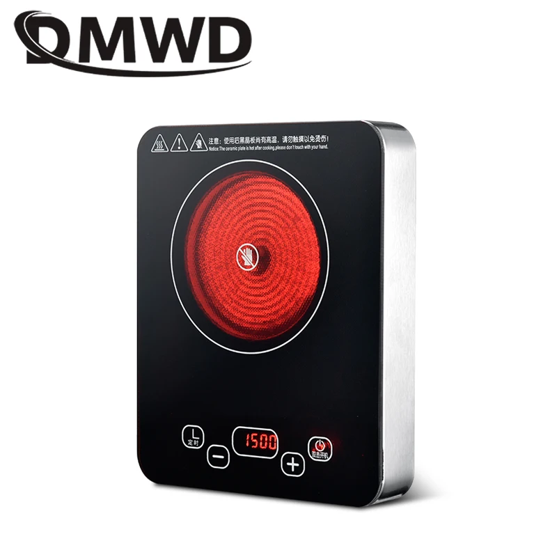 DMWD Ceramic-glass Cooktop Waterproof Touch Panel Far Infrared Poly Energy Pottery stove Tea Water Boiler Hotpot Hob Multicooker