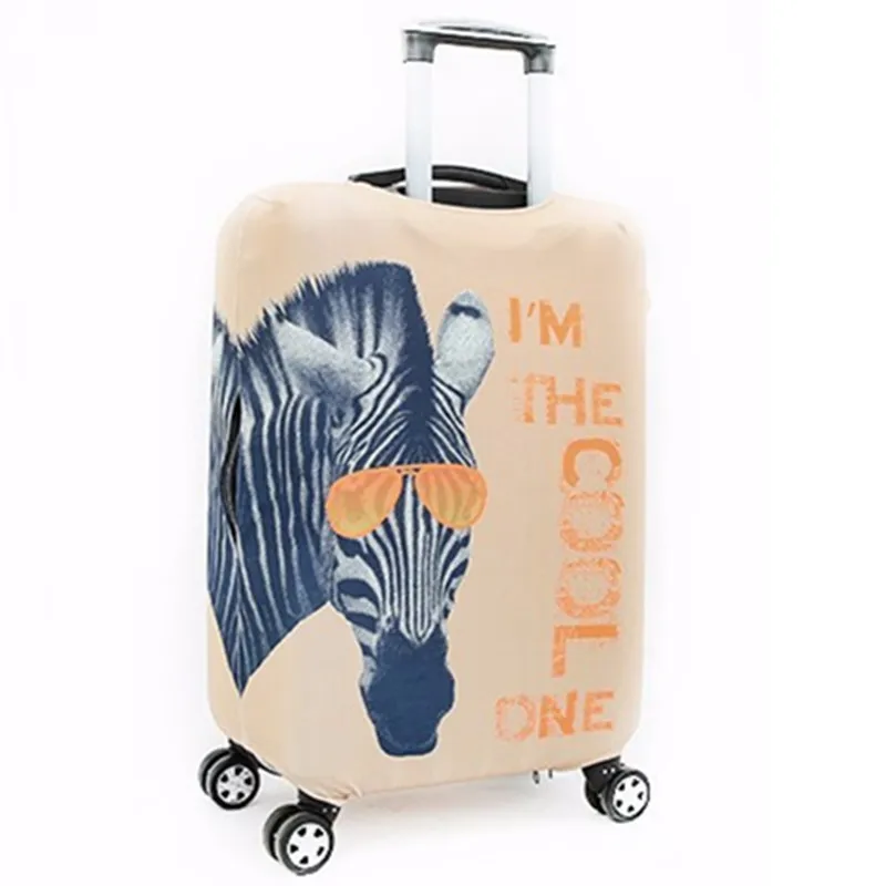 Travel on Road Luggage Cover Cartoon Animals Elasticity Protective Suitcase cover Travel Trolley case Dust cover for 18 30 inch