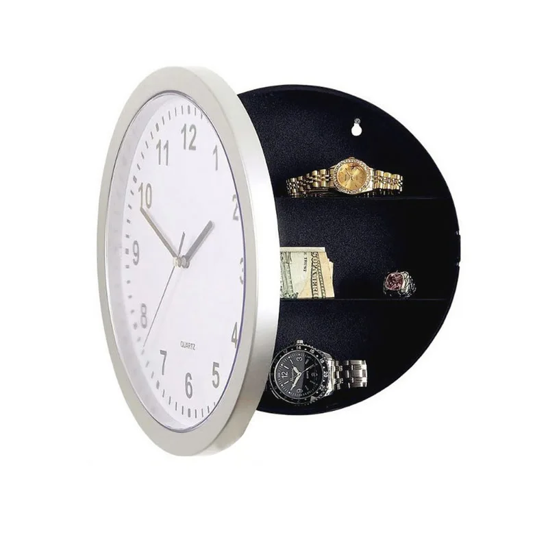 New Hidden Secret Stash Safe Box Creative Wall Clock Safe Money Container Mechanical Storage Box Plastic Jewelry Money