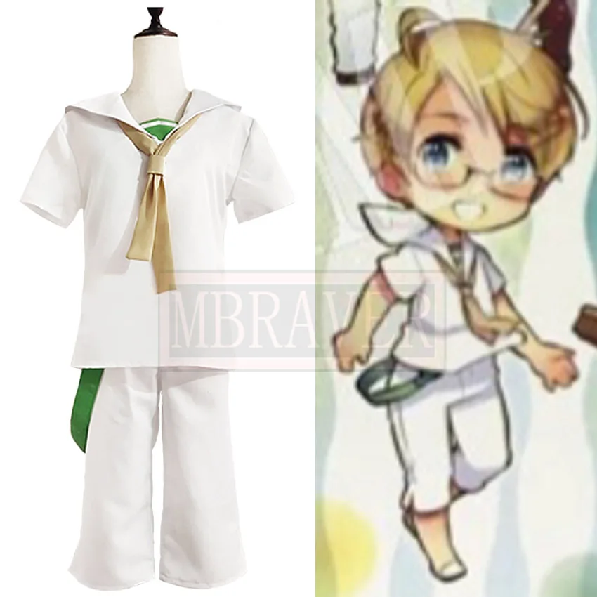 

Axis Powers Hetalia APH Hero Alfred F. Jones Sailor Uniform JK Cosplay Costume Halloween Party Outfit Custom Made Any Size