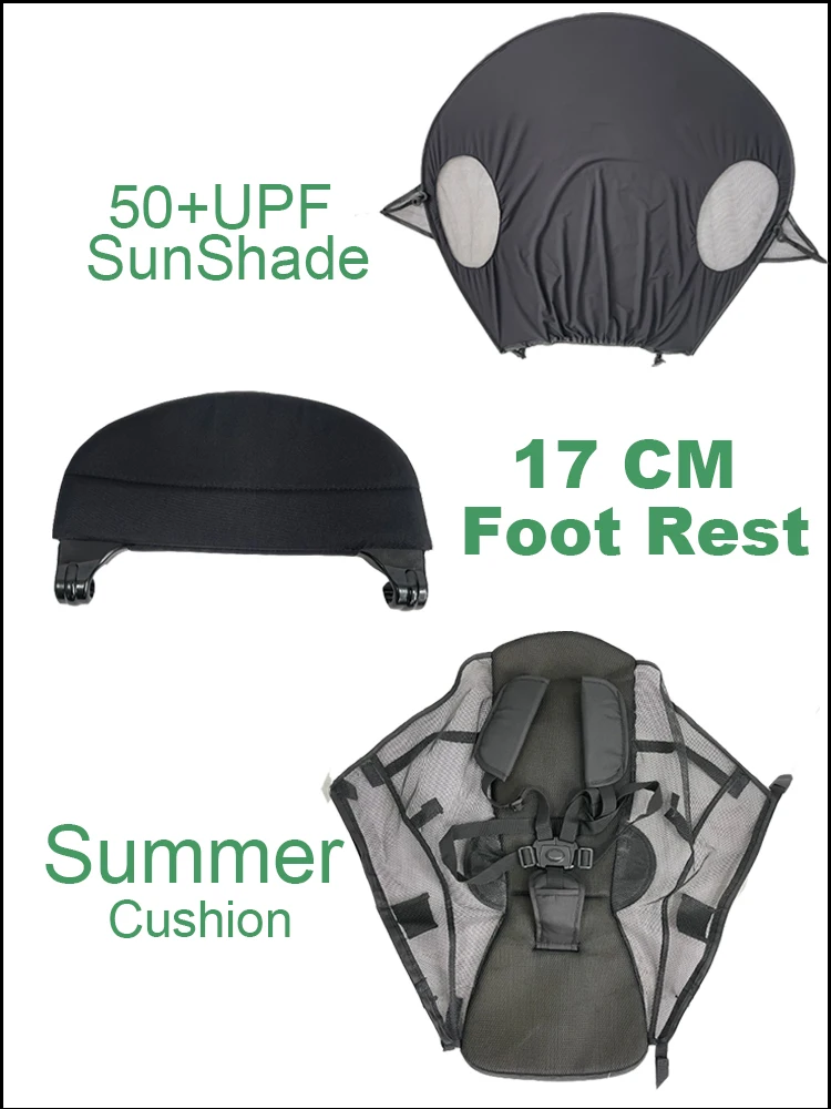 Summer Accesories For Babyzen YOYO &YOYO2 Strollers, Baby Cart Cushion Sun Shade Foot Rest for YoYa stroller