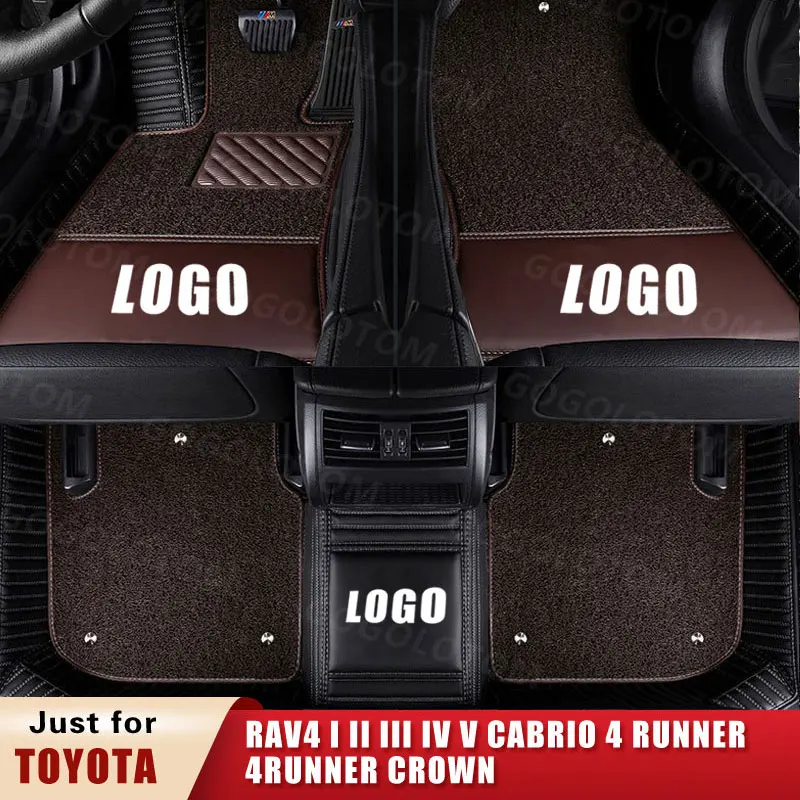 

Custom Car Floor Mats for Toyota RAV4 RAV 4 I II III IV V Cabrio 4 Runner 4Runner CROWN SEDAN Stufenheck Leather Car Trunk Mat