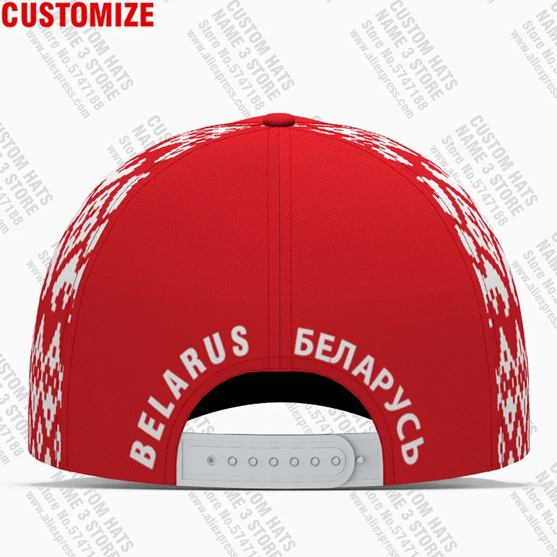 Belarus Baseball Cap Free 3d Custom Made Name Number Team Logo Blr Fishing Hat By Country Travel Belarusian Nation Flag Headgear