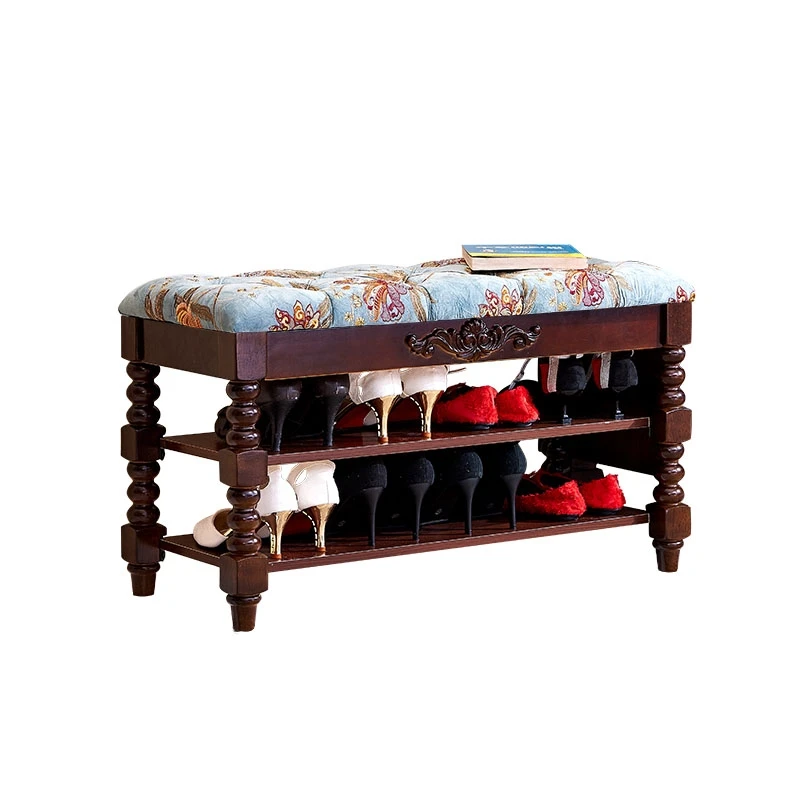 Solid Wood Shoes Bench, Indoor  Shoes Storage Bench,Change Shoes Rack