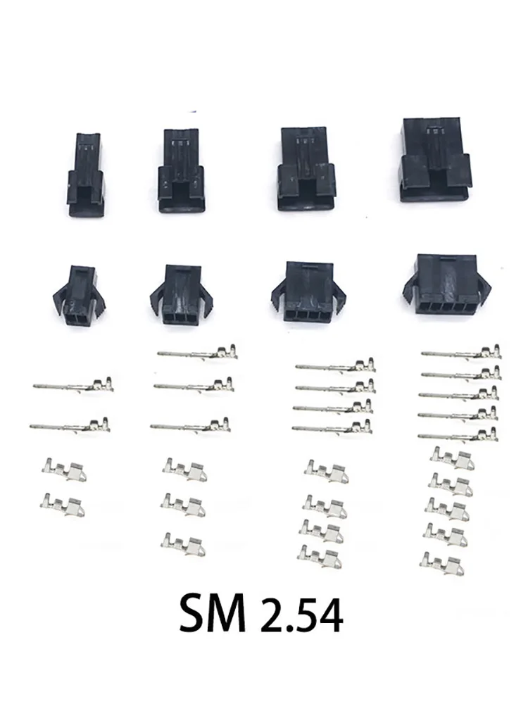 SM2.54  2P-3P-P-5P kit 160 pieces 20 kits 2.54 mm pitch female and male connector adapters