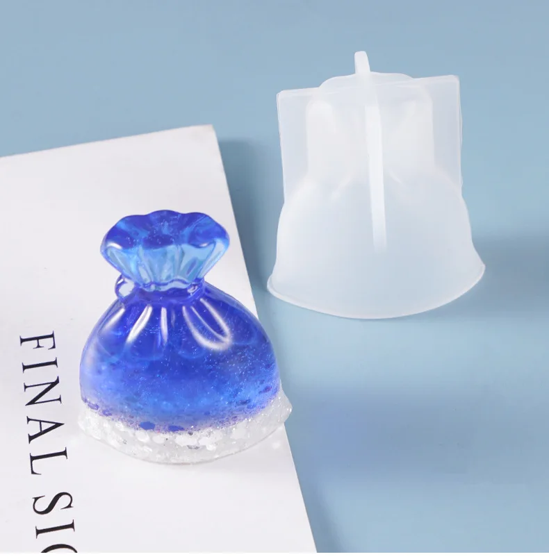 DIY Epoxy Resin Mold Money Bag Lucky Bag Aromatherapy Candle Forms For Candle Making Atmosphere Candle Mold Home Decoration