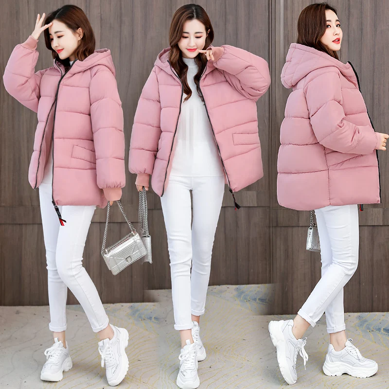 XL-8XL Womens Oversize Itself Jacket 2024 New Winter Thick Warm Cotton Coat Down Cotton Jacket Short Women Parkas Female 150kg