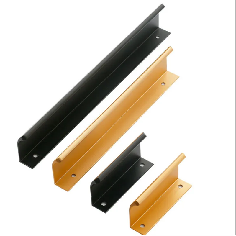 Simple Edge Sealing Strip Two-color Concealed Cabinet Closet Door Furniture Hardware Handle