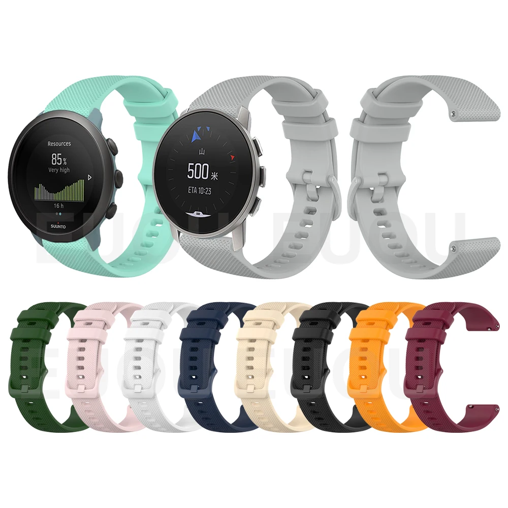 Band Voor Suunto 9 Piek Siliconen Polsbandje Horloge Band Voor Suunto 3 Wriststrap Horlogeband Vervangen Armband Riem Accessoires