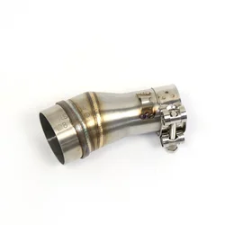 51mm Motorcycle GP Exhaust Middle Pipe Muffler Link Pipe Muffler Escape Adapter Motorbike Escape Connector