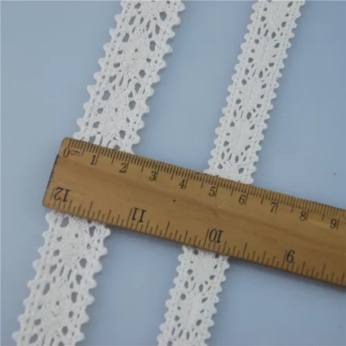 15-20mm 코 튼 레이스 트림 아이보리 패브릭 바느질 액세서리 천으로 웨딩 드레스 장식 리본 공예 용품 1pack LC108