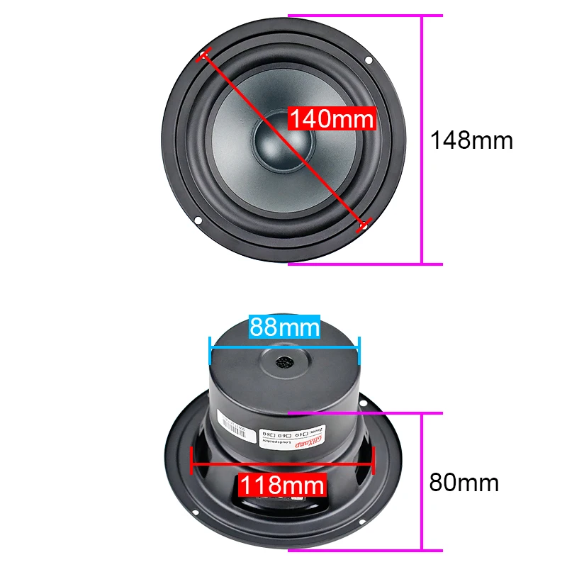 GHXAMP Hifi 5.25 بوصة 148 مللي متر مكبر الصوت Midrange وحدة 4OHM 35 واط ألتو Mediant القطن القنب الألياف ل اجتماع المنزل الصوت 61 هرتز-10 كيلو هرتز 1 قطعة