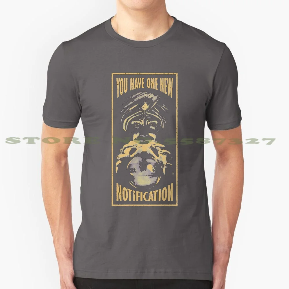 Notification 100% Cotton T-Shirt Social Network Crystal Ball Future Circus Fortune Teller Zoltar Zodiac Sign Taurus Gemini