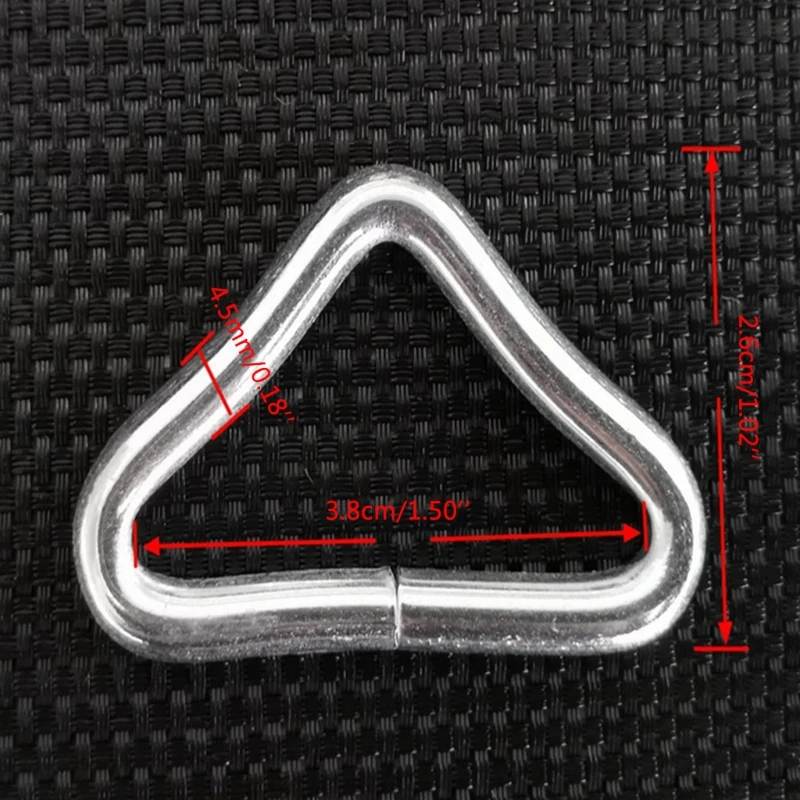 10pcs/Pack  Trampoline Jump Pat Bag Craft Attachment Trampoline Mat Triangle Rings Buckle Universal Fit Ring V-Rings