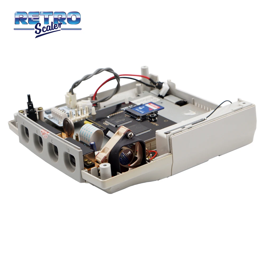 RetroScaler Kit de montaje de impresión 3D negro, Mini ventilador, radiador, traje para consola Dreamcast DC