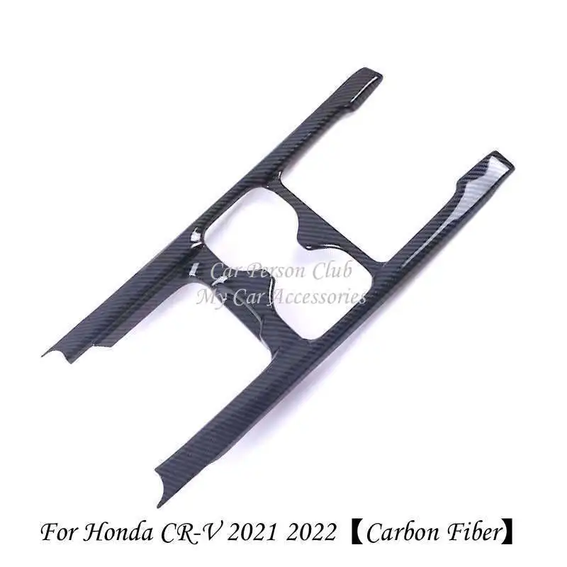 For Honda CR-V CRV 2021 2020 Gear Shift Water Cup Frame Side Cover Interior Trims Carbon Fibre Car Molding Accessories